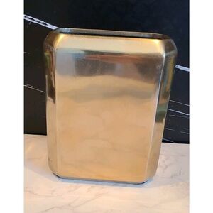 2012 Nate Berkus Gold Aluminum Hex Vase, Home Décor 8"x 6½"MCM Style Geometric